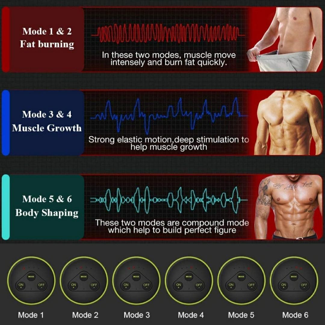 ABS Muscle Stimulator, ANLAN EMS Abdominal Muscle Toner Electronic Muscle Trainer, USB