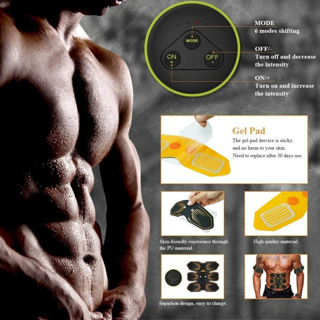 ABS Muscle Stimulator, ANLAN EMS Abdominal Muscle Toner Electronic Muscle Trainer, USB