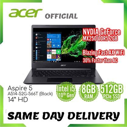 Acer Aspire 5 10th Gen 14 Hd Nvdia Geforce Mx250 Electronics Computers Laptops On Carousell