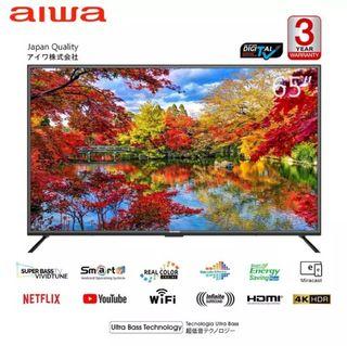 AIWA 65 INCH LED TV - SMART - JU65DS180S - FOC Delivery - FOC Soundbar