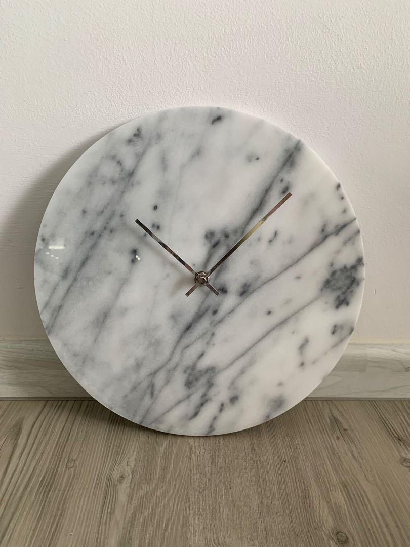 Amalfi Marble Clock, Furniture & Home Living, Home Decor, Clocks on