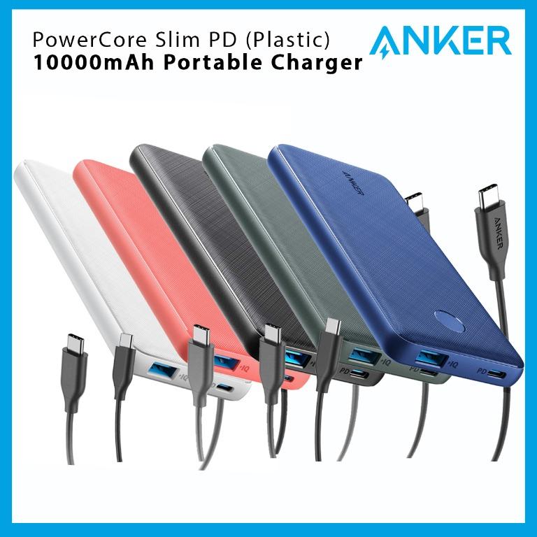 Anker Powercore Slim 10000 Pd Usb C Power Delivery 18w Mobile Phones Tablets Mobile Tablet Accessories Power Banks Chargers On Carousell