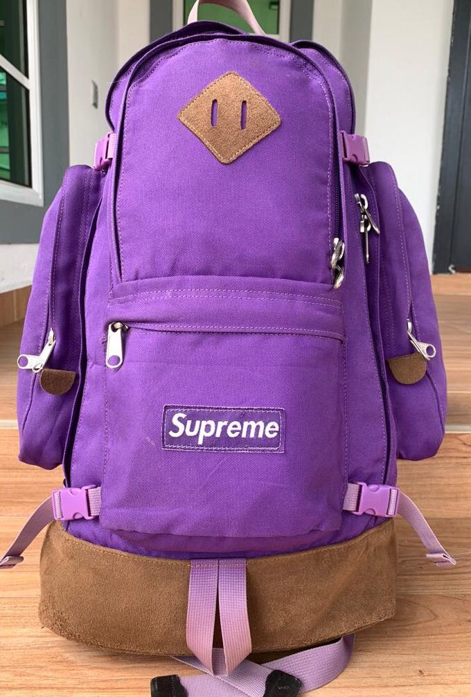 Supreme purple backpack cheap