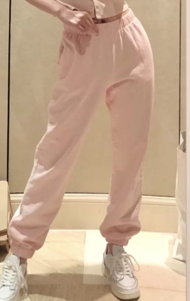 baby pink jogging bottoms