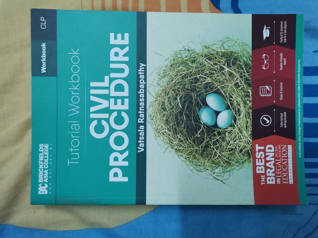 BAC Material: CLP Civil Procedure Tutorial Workbook, Textbooks on 