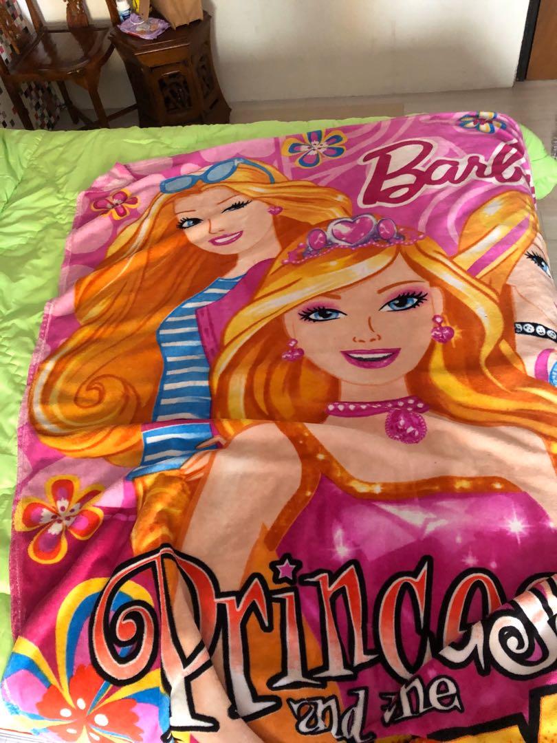 pink barbie blanket