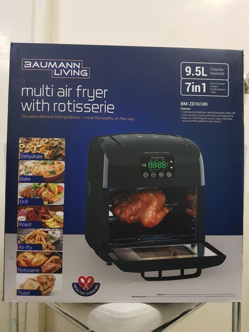 Multi Air Fryer with Rotisserie, Baumann Living