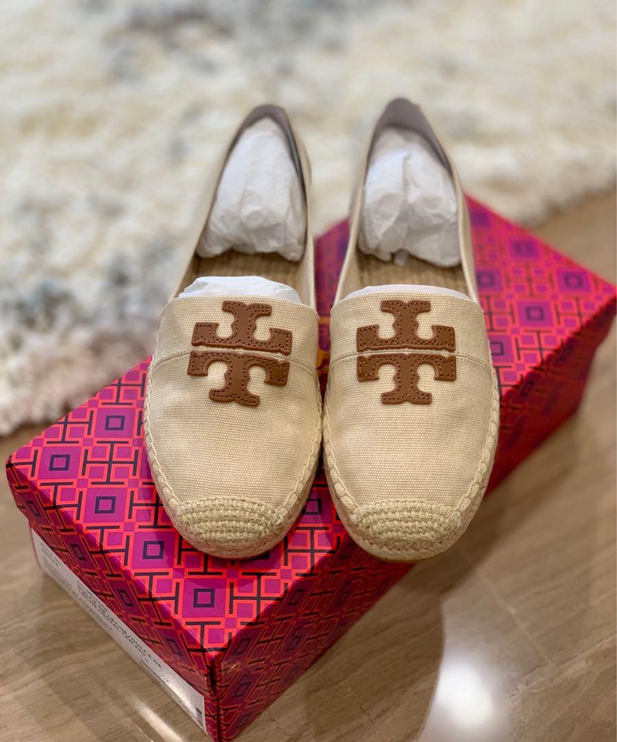 Brand New Authentic Tory Burch Weston Flat Espadrille-Canvas/Calf Leather,  Women's Fashion, Footwear, Flats on Carousell