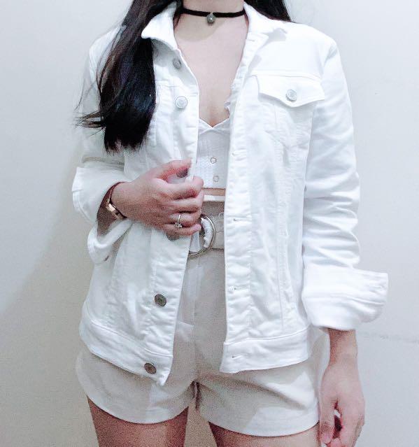 buffalo white denim jacket