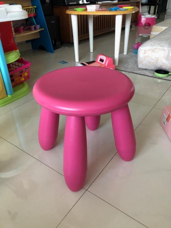 Childrens Ikea Mammut Stool In Pink Furniture Tables Chairs On Carousell