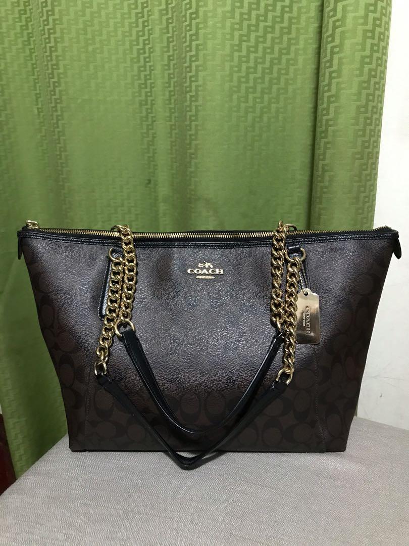 Coach ava tote chain clearance