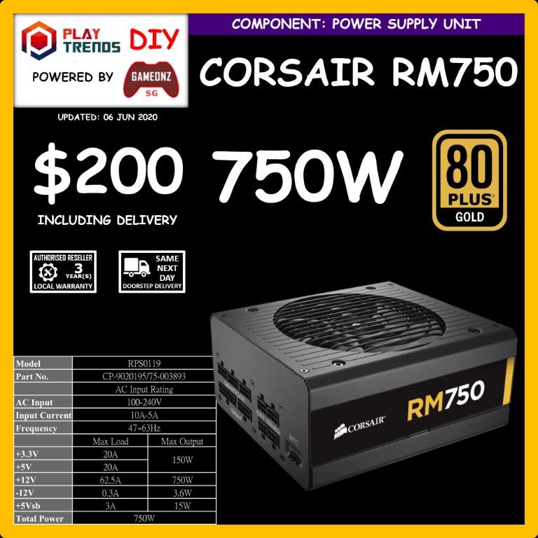 Corsair Rm700 Psu 80 Gold Fully Modular Power Supply Unit Sku Cp Na Component Electronics Computer Parts Accessories On Carousell