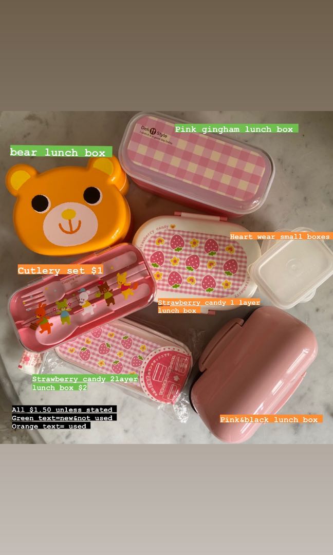 Daiso bento boxes, Home Appliances, Kitchenware on Carousell
