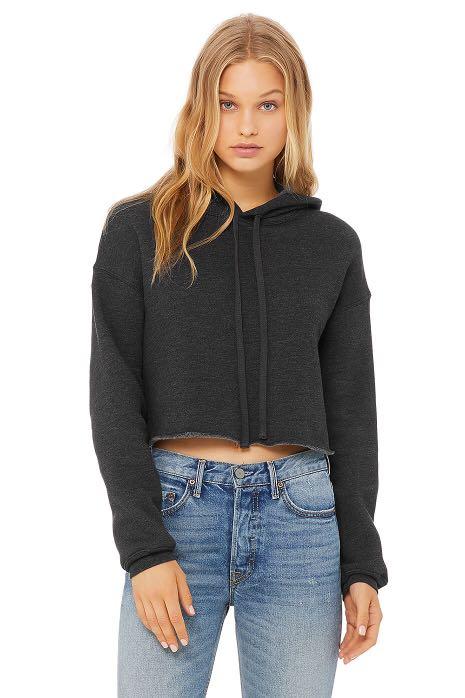 Dark grey cropped hoodie