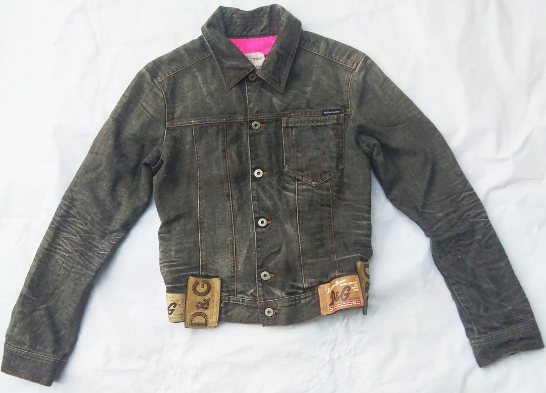 Logo Patch Vintage Denim Jacket 