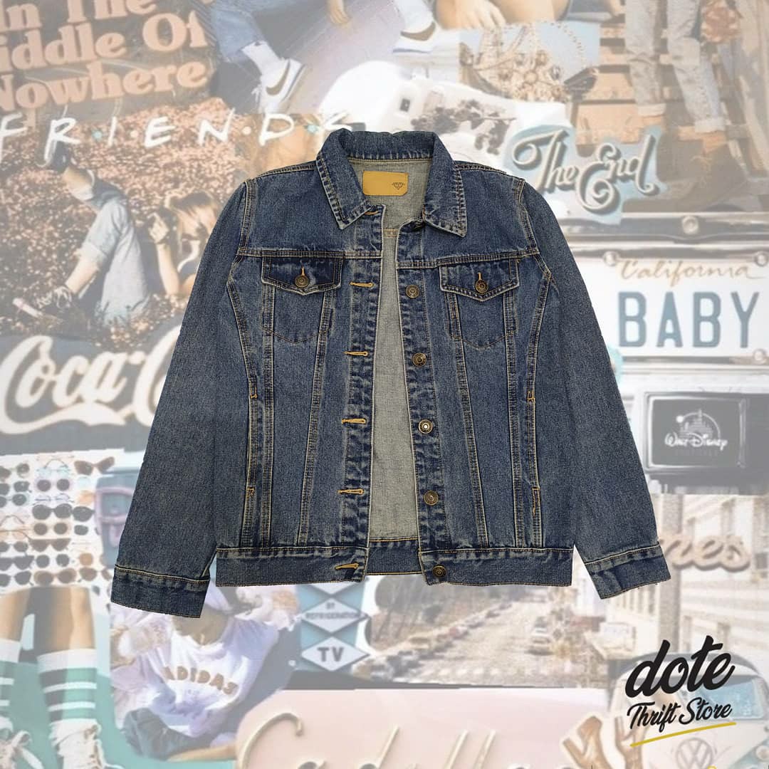Diamond Denim Jacket, Fesyen Pria 