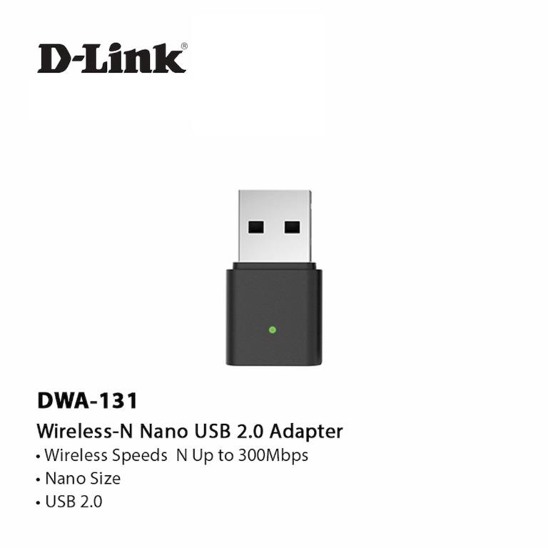 D Link Wireless N 300 Mbps Usb Wi Fi Network Adapter Dwa 131 Electronics Computer Parts Accessories On Carousell