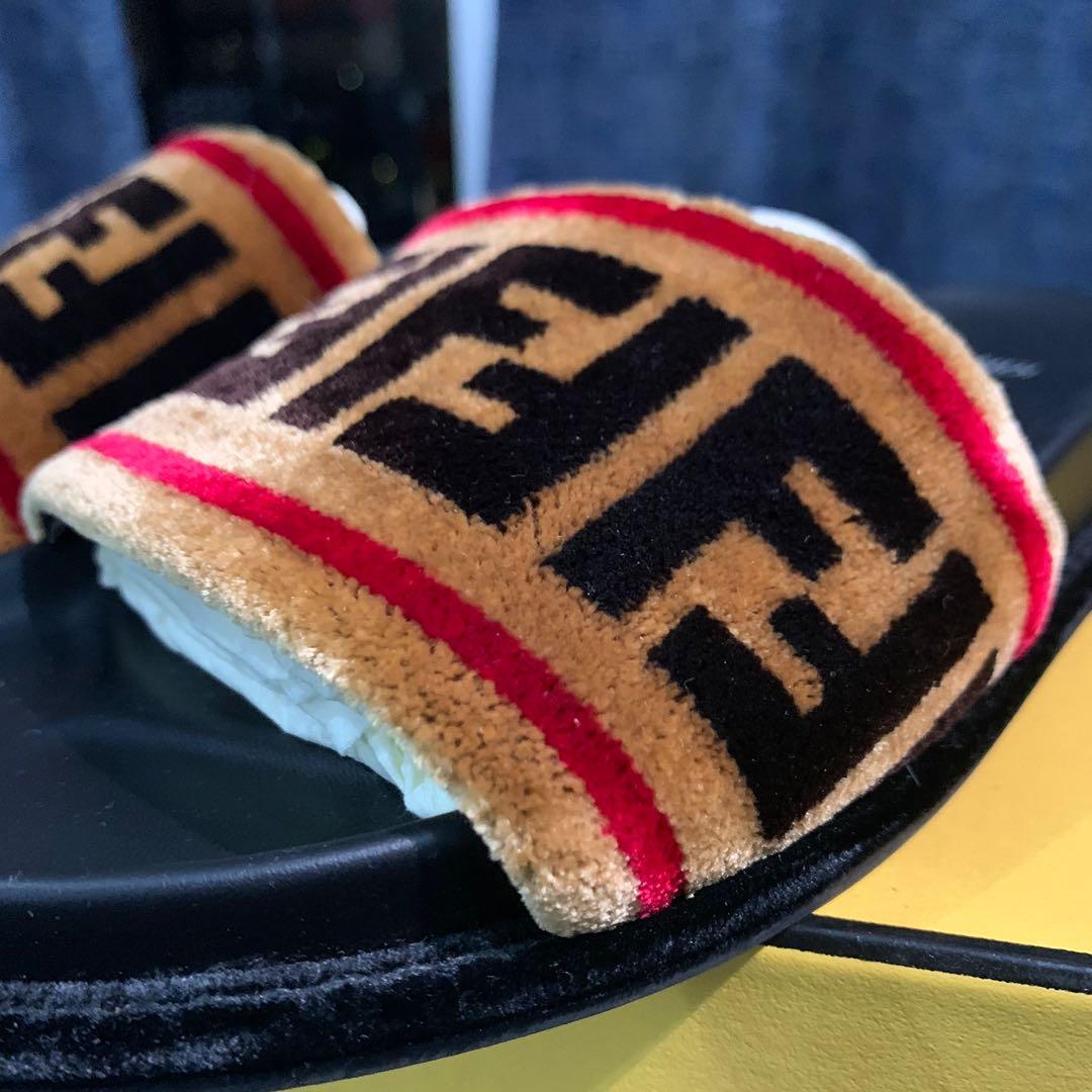 Fendi ff motif outlet band slides