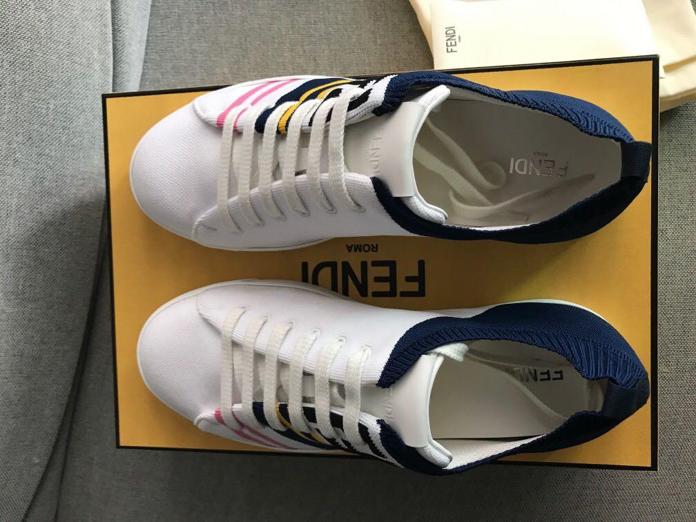 Fendi logo stretch Knit Sneakers