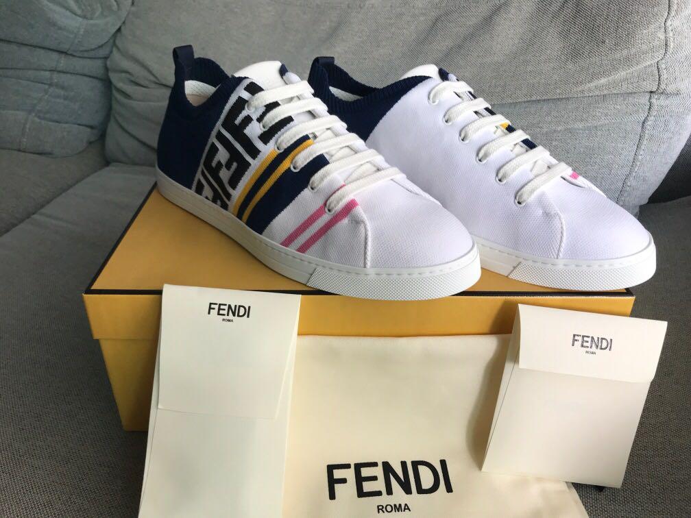 Fendi stretch knit sneakers clearance