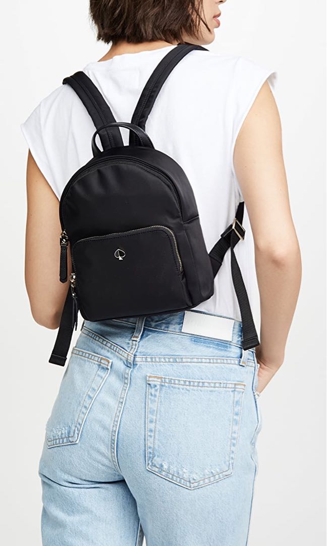 INSTOCK Kate Spade Taylor Small Backpack Black Nylon Women s