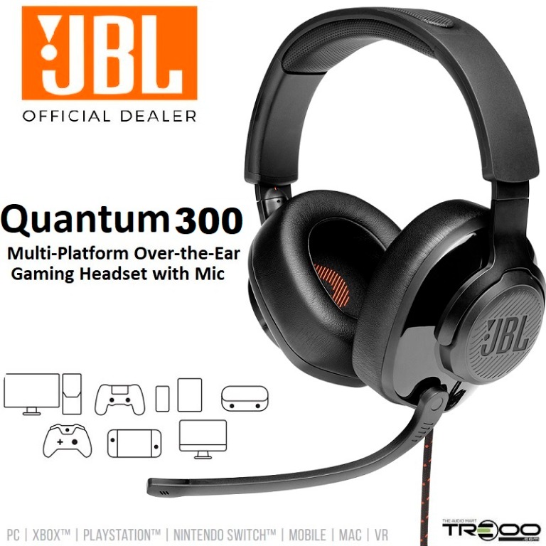 [PROMO!] JBL Quantum 300 USB OvertheEar Gaming Headset with Mic