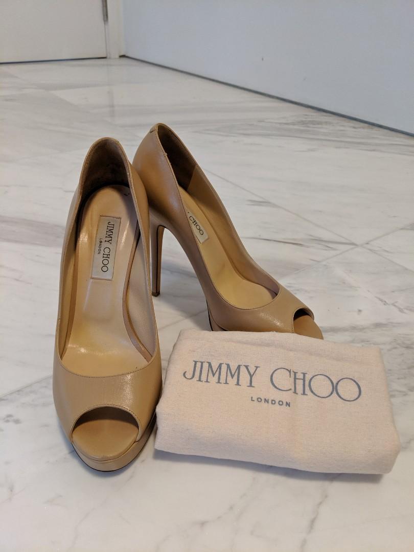 jimmy choo peep toe heels