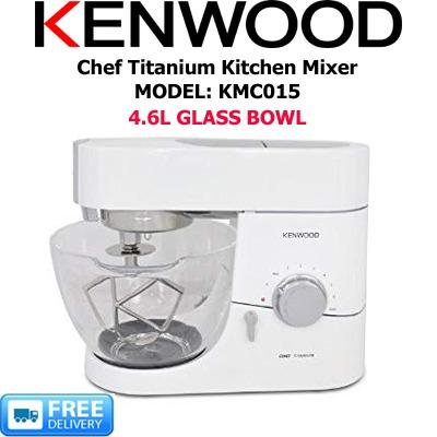 KENWOOD 4.6L GLASS BOWL Chef Titanium Kitchen Machine KMC015
