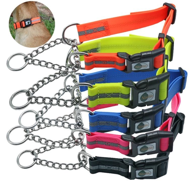 Large Dog Collar German Shepherd Thick Dog Show Chain Collar Dog Martingale, Pet Supplies, Homes