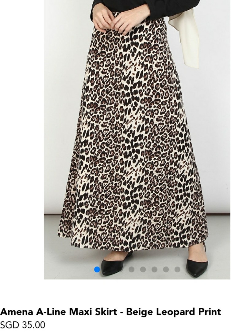 a line leopard print skirt