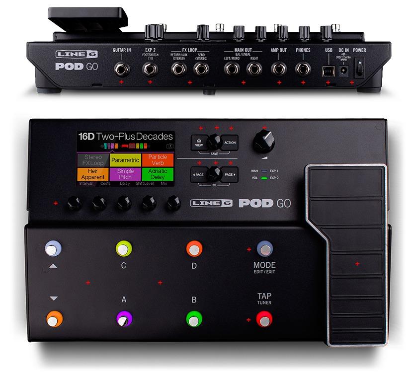 line 6 Pod Go Guitar MultiEffects Processor + 119 Pod Go gig bag