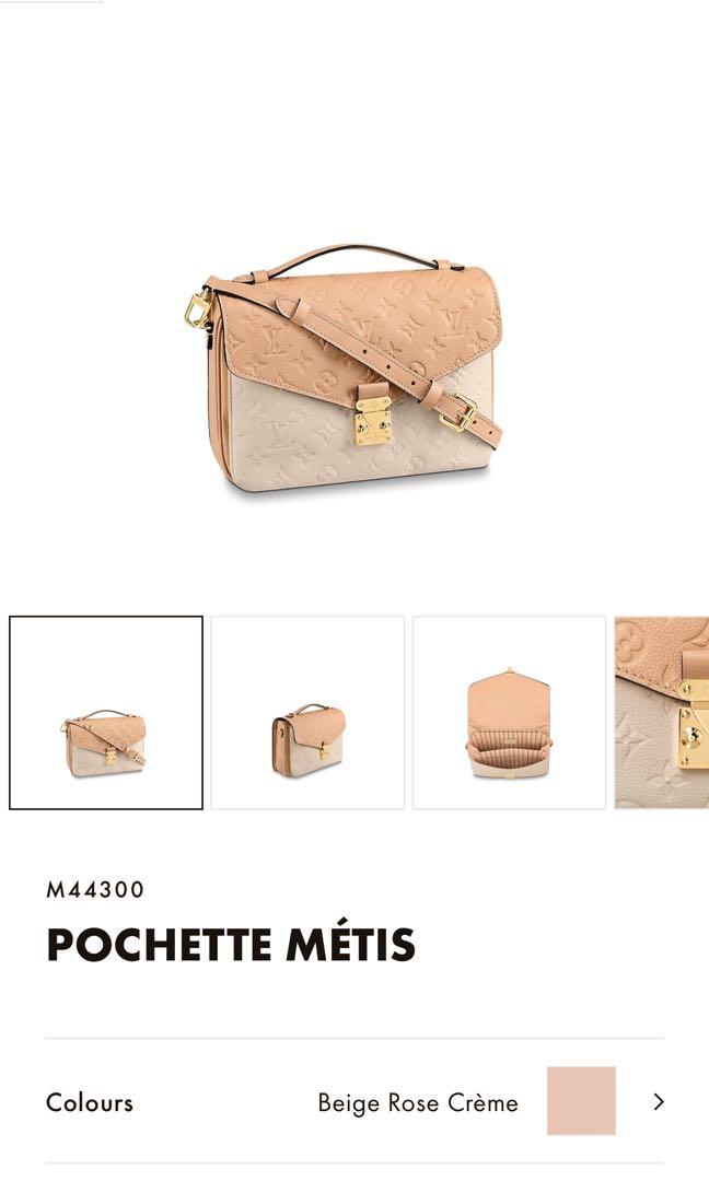 Louis Vuitton Pochette Metis Beige Rose Creme Empriente Bag