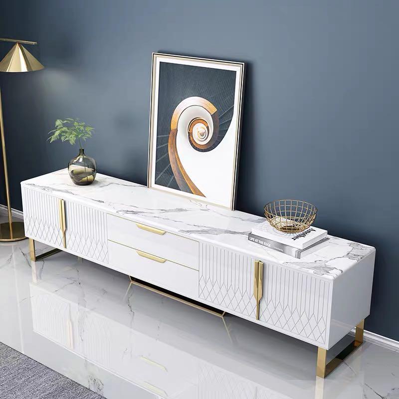 Tv table marble top discount