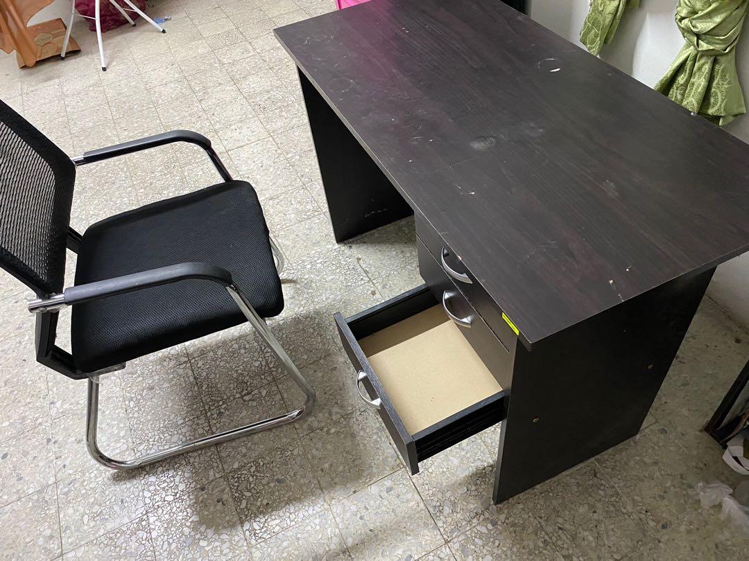 Meja Study Kerusi Home Furniture Furniture On Carousell