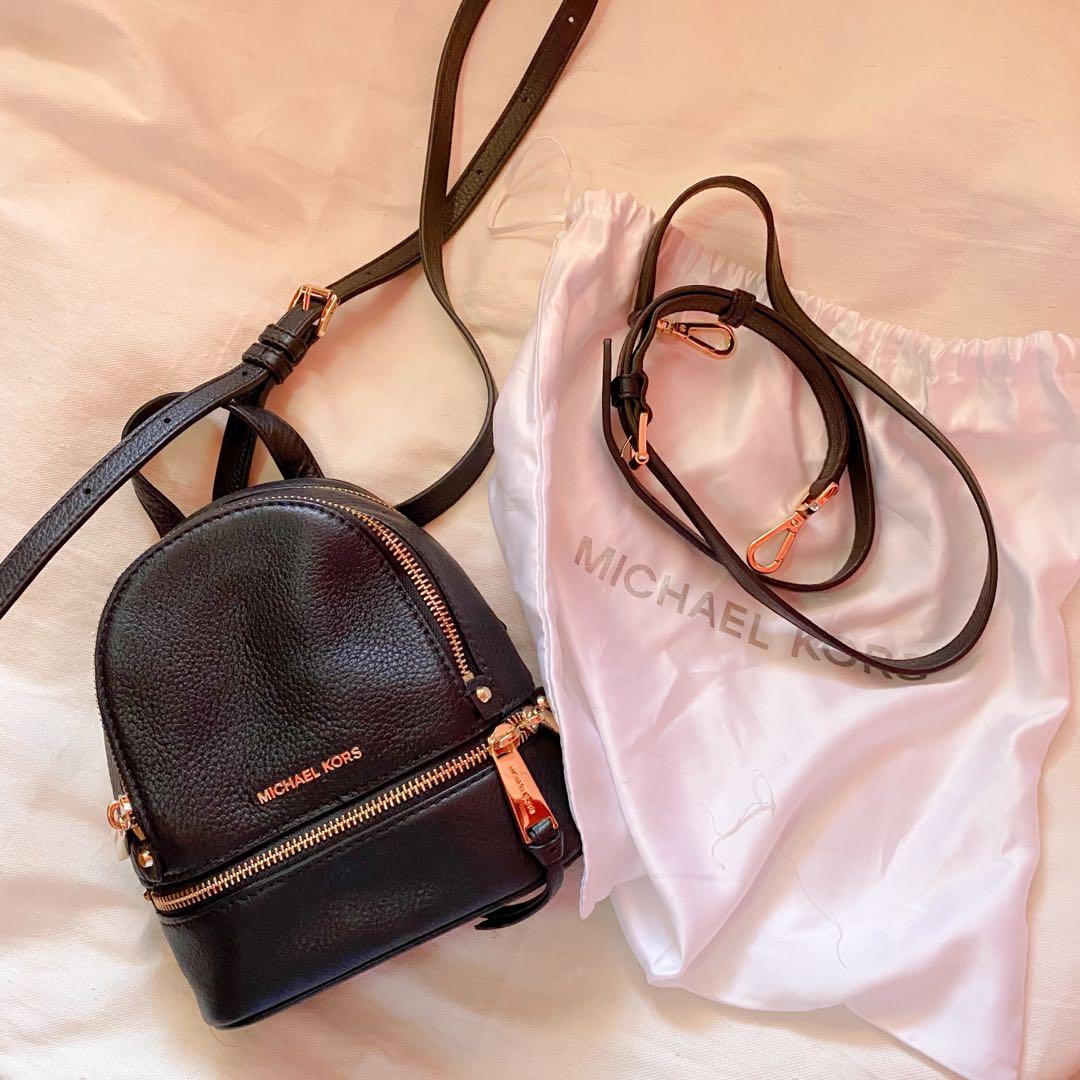 Michael Kors Rhea zip Backpack, Luxury, Bags & Wallets on Carousell