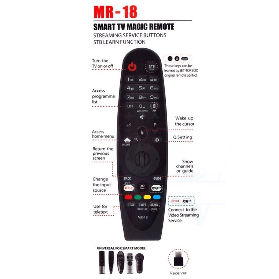 Mr 18 Replacement Universal Magic Remote Control For Lg Smart Tv Without Voice Function Tv Home Appliances Tv Entertainment Tv Parts Accessories On Carousell
