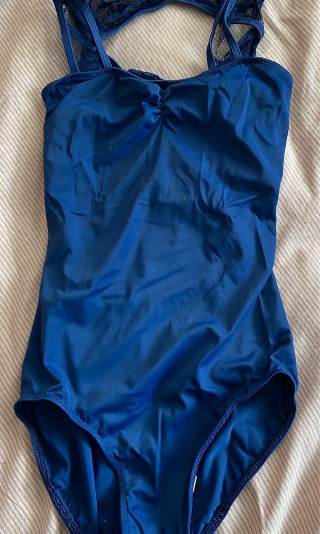 Navy blue ballet leotard clearance
