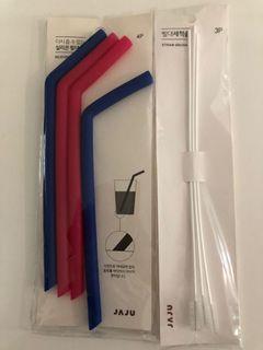 *new*韓國Jaju silicon straw/ 矽膠吸管及刷