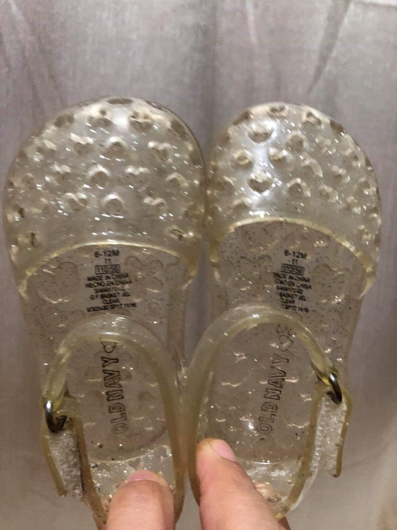 Old Navy clear jelly sandals, Babies 