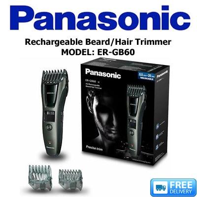 PANASONIC RECHARGEABLE BEARD AND HAIR TRIMMER ER-GB60, Beauty