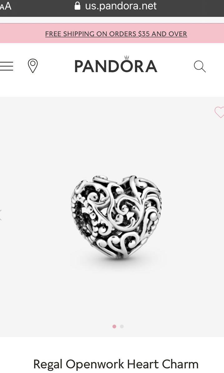 Regal heart charm clearance