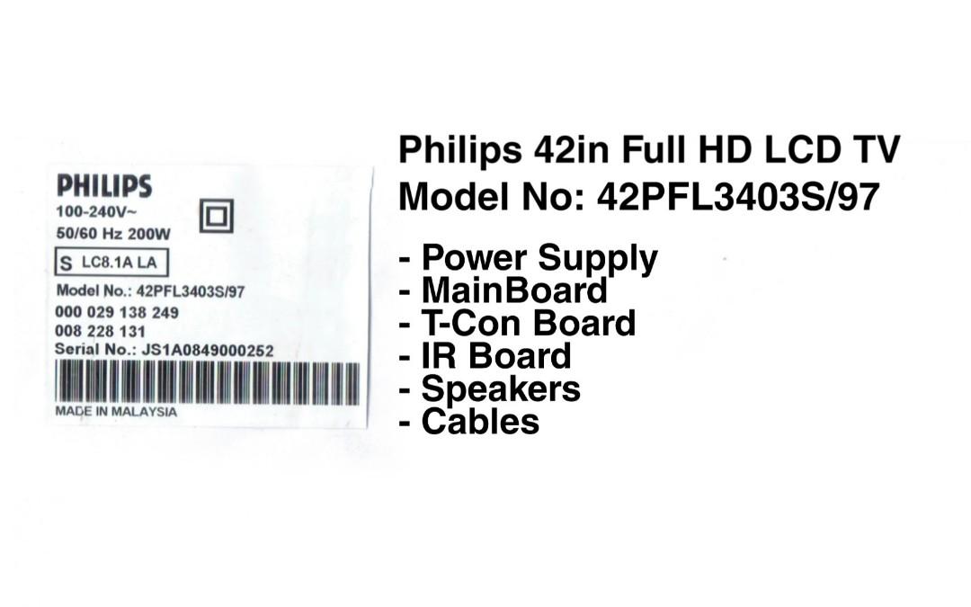 Philips 42in LCD TV SpareParts Fullset, TV & Home Appliances, TV