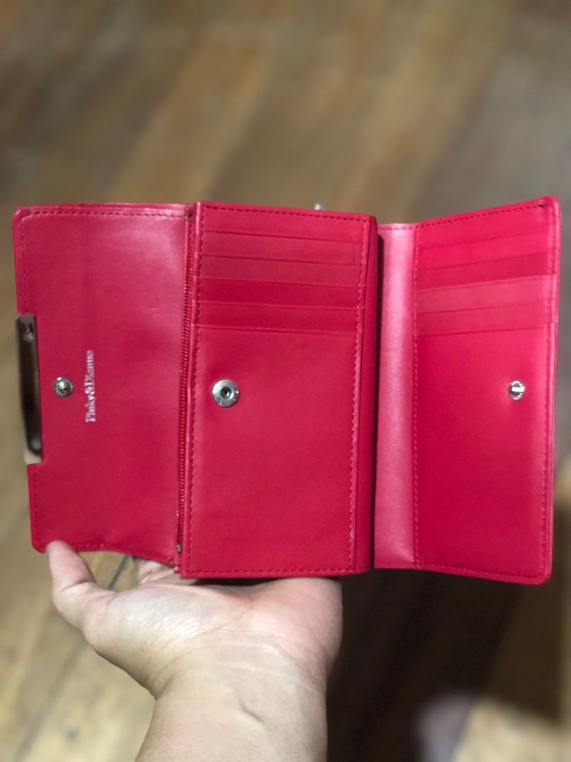 Pinky and Dianne Vintage Red Wallet (Category: Wallets & Card holders) located in Del Monte. Submitted by jojedi (Listing ID 1011402203, Image 3). Description: Original leather Small yet functional With many divisions for cards, coins and bills .