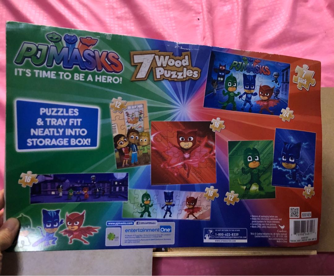 PJ Masks Wood Puzzle, Hobbies & Toys, Toys & Games on Carousell