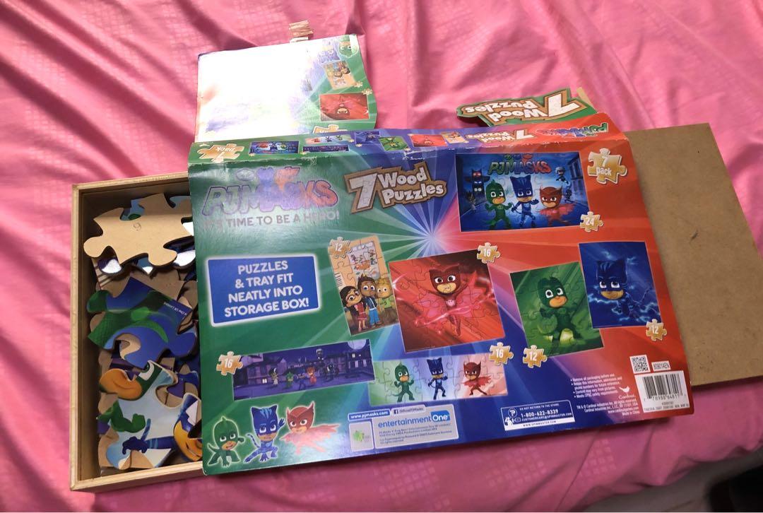 PJ Masks Wood Puzzle, Hobbies & Toys, Toys & Games on Carousell