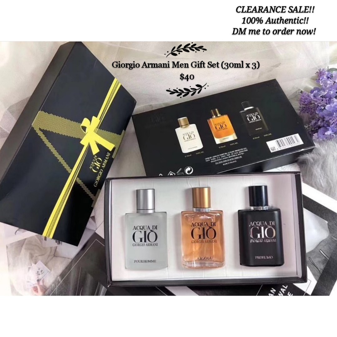 armani perfume gift set mens