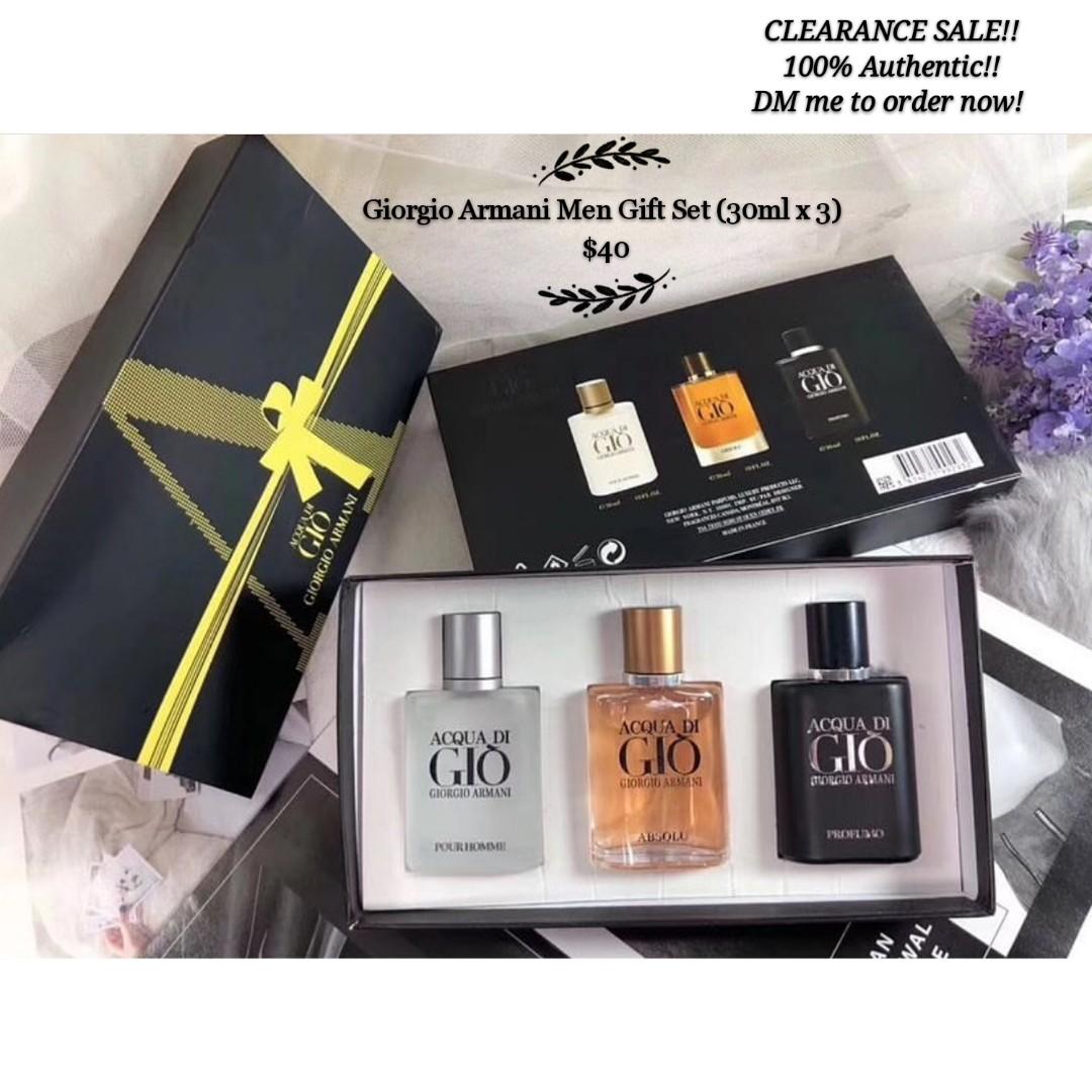 PO Giorgio Armani perfume gift set, Beauty & Personal Care, Fragrance &  Deodorants on Carousell