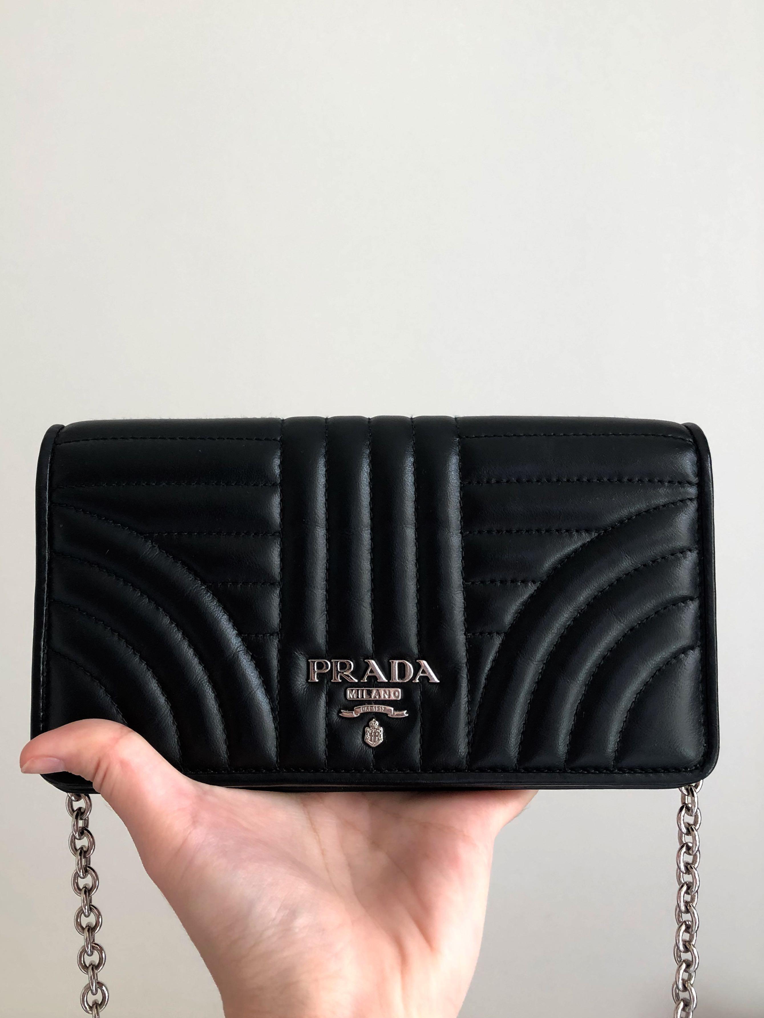 Prada Wallet on Chain (Quilted), Luxury 
