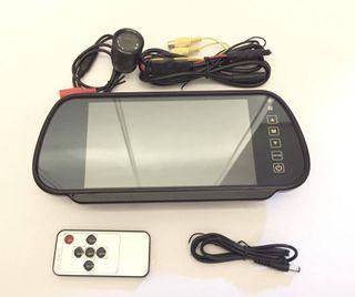 Rearview mirror monitor with back up parking guide camerap