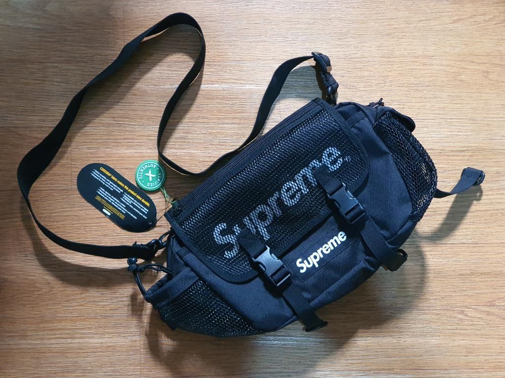 Supreme Black Shoulder Waist Bag SS20 Bape Box logo Stussy